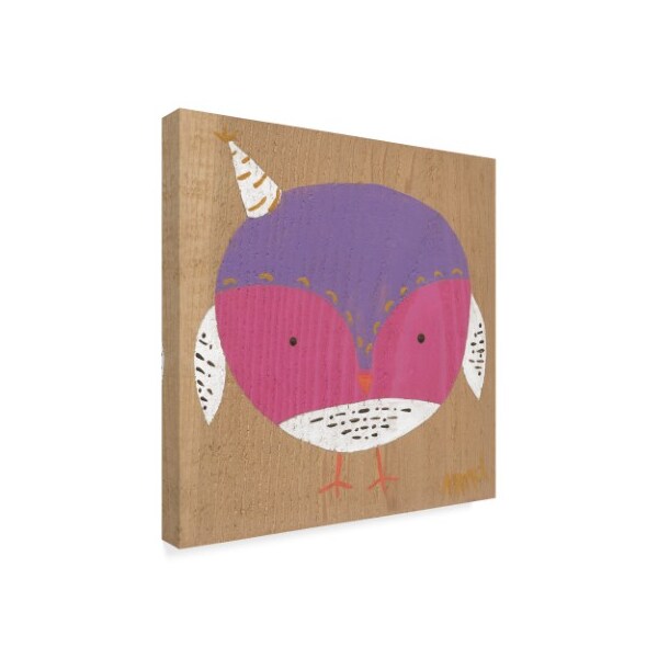 Nicole Dietz 'Owl Purple Pink' Canvas Art,24x24